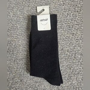 Aerie Black Sparkle Crew Socks